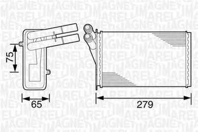MAGNETI MARELLI 350218220000 -  Теплообменник, отопление салона